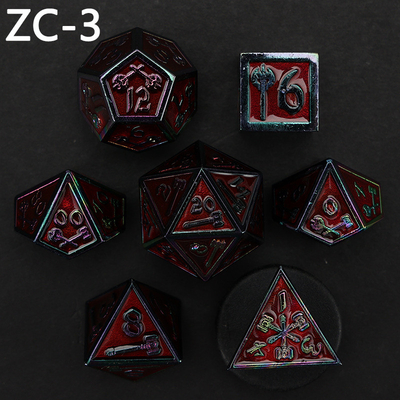 Set dadu poliedral yang dapat disesuaikan permainan dadu peran RPG Dungeon dan Dragon set permainan papan