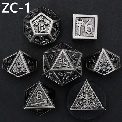 Set dadu poliedral yang dapat disesuaikan permainan dadu peran RPG Dungeon dan Dragon set permainan papan
