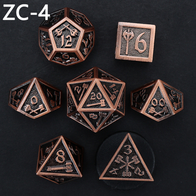 Set dadu poliedral yang dapat disesuaikan permainan dadu peran RPG Dungeon dan Dragon set permainan papan