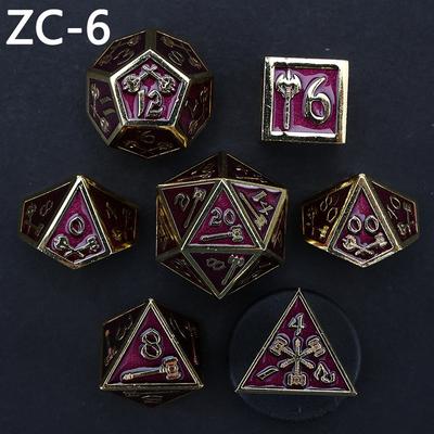 Set dadu poliedral yang dapat disesuaikan permainan dadu peran RPG Dungeon dan Dragon set permainan papan