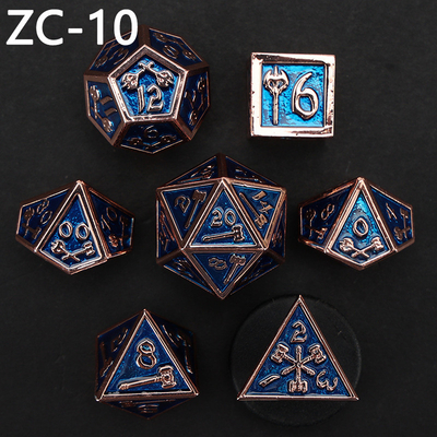 Set dadu poliedral yang dapat disesuaikan permainan dadu peran RPG Dungeon dan Dragon set permainan papan