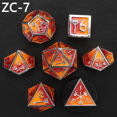 Set dadu poliedral yang dapat disesuaikan permainan dadu peran RPG Dungeon dan Dragon set permainan papan