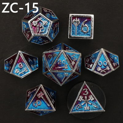 Set dadu poliedral yang dapat disesuaikan permainan dadu peran RPG Dungeon dan Dragon set permainan papan