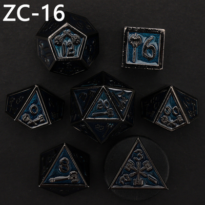 Set dadu poliedral yang dapat disesuaikan permainan dadu peran RPG Dungeon dan Dragon set permainan papan