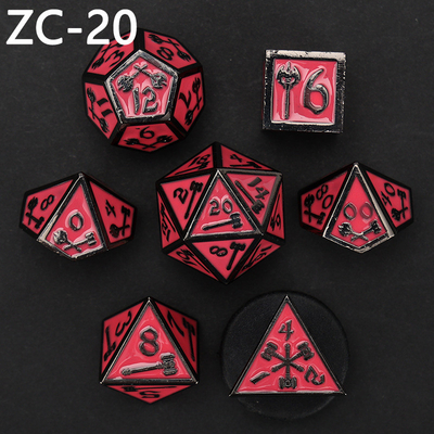 Set dadu poliedral yang dapat disesuaikan permainan dadu peran RPG Dungeon dan Dragon set permainan papan