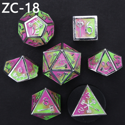 Set dadu poliedral yang dapat disesuaikan permainan dadu peran RPG Dungeon dan Dragon set permainan papan