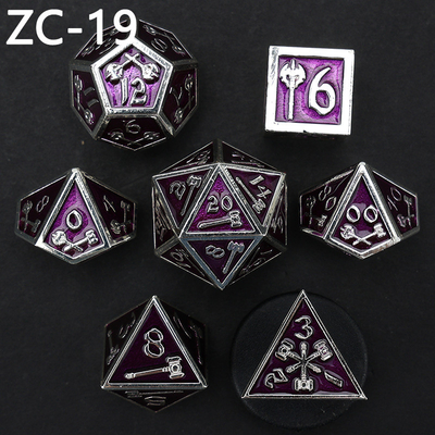 Set dadu poliedral yang dapat disesuaikan permainan dadu peran RPG Dungeon dan Dragon set permainan papan