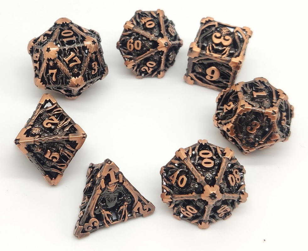 Tepi Tajam Rapi Mini RPG Dadu DND Diukir Tangan Tahan Lama Untuk Dunia Savage