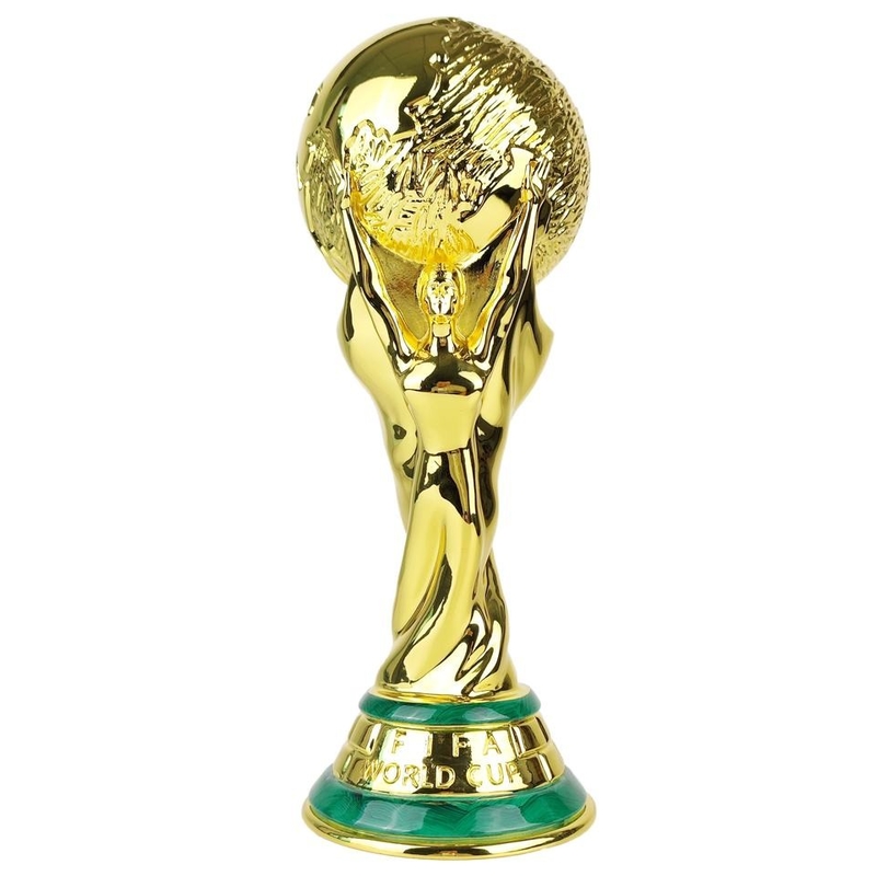Piala Piala Logam Sepak Bola Berlapis Emas Warna Emas Kokoh Ekstra Besar