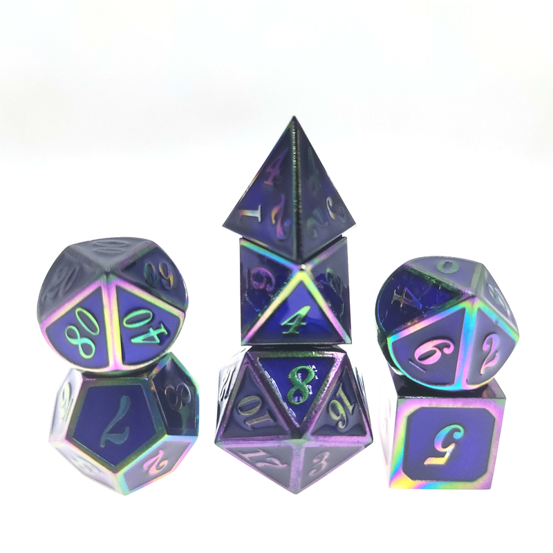 Set Dadu Polyhedron Multi Fungsi Kokoh 7 Pcs Ukuran 12cm Set Dadu RPG Seng