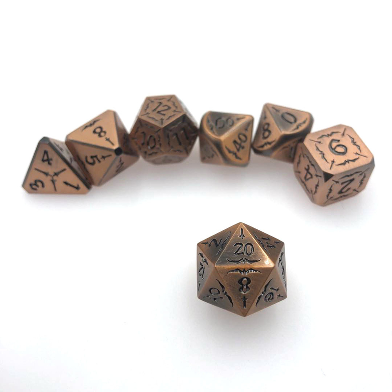 Set Dadu Rpg Massal Polyhedral Tangan Dipoles Dadu Inti Cairan Hitam Tidak Beracun