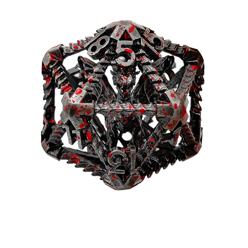 20 Sisi Logam Kerongkongan dadu D20 Berskala Besar DND Polyhedral RPG Dungeons And Dragons