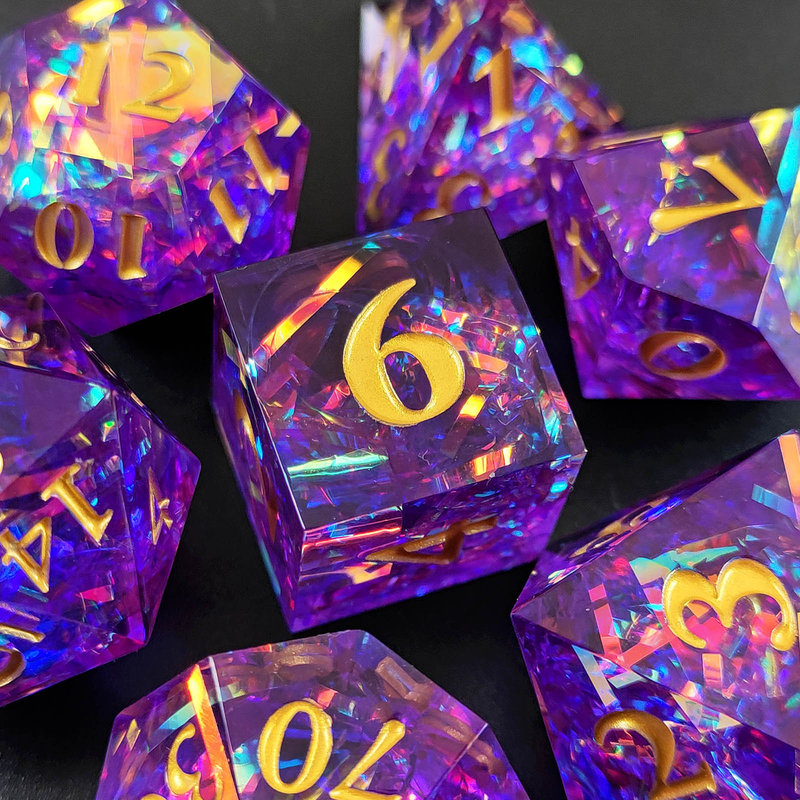 Warna Strip Multi Faceted Resin Dice Gate Dungeon Dan Naga DND#COC