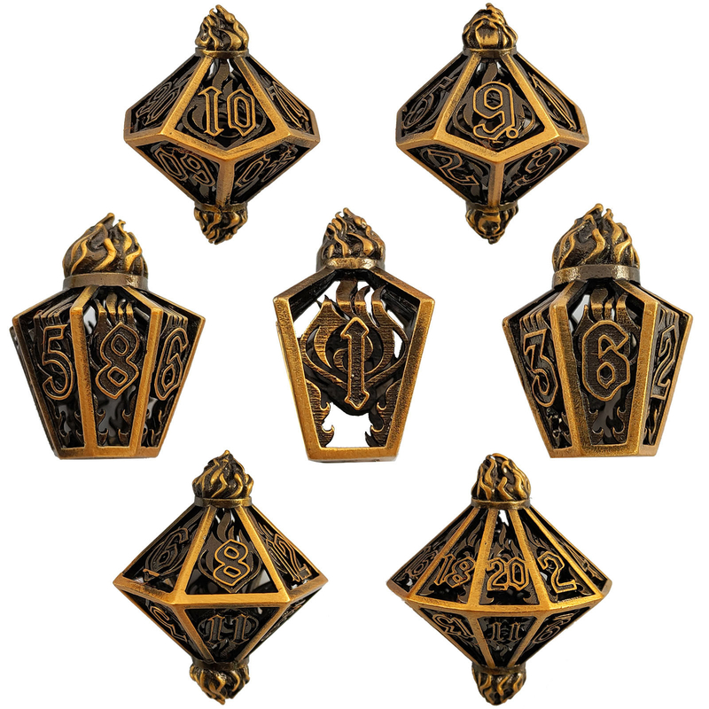 Bird Cage Hollow Multi Face Metal Dice Of Bade Gate Dungeon Dan DND#RPG
