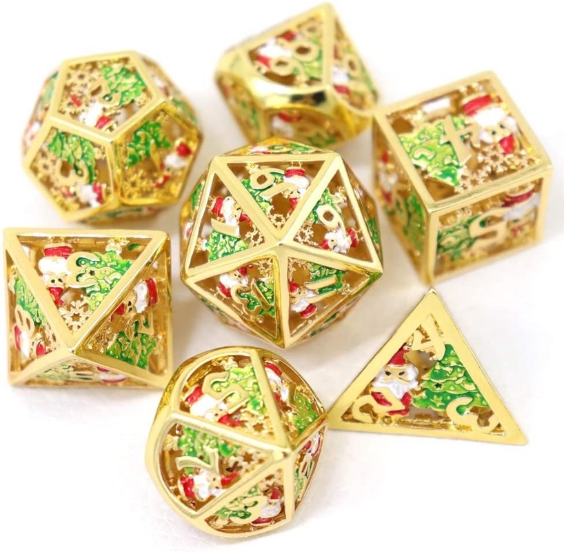 Christmas Hollow Multi Noodle Metal Dice Digital DND Naga Dan Dungeon TRPG Multi -Faceted
