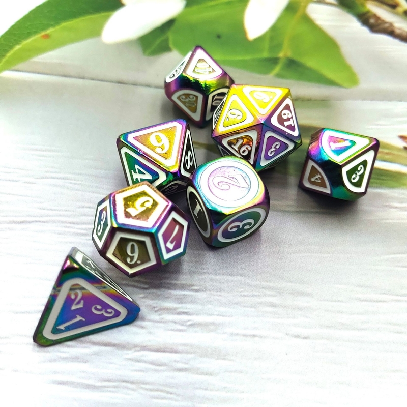 Solid Berwarna Metal Dice Set Pedang Listrik Craft Naga Dan Dungeon