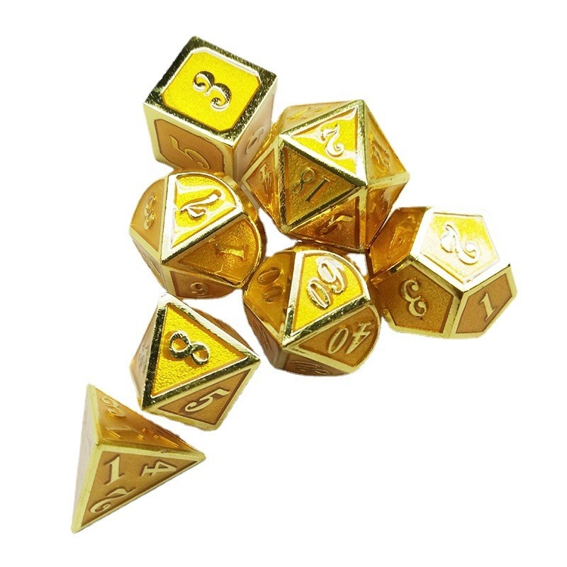 Enamel kerajinan logam padat dadu set Bude Pintu Pria Cruch DND RPG
