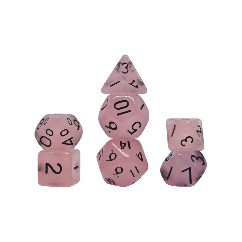 Candi warna resin alami karakter bermain dadu set dnd dadu