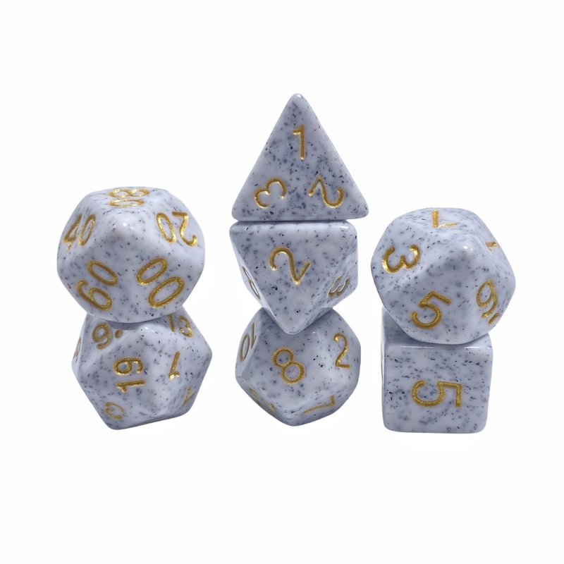 Golden font gold spots ore ore resin karakter bermain permainan papan dadu set dnd dadu