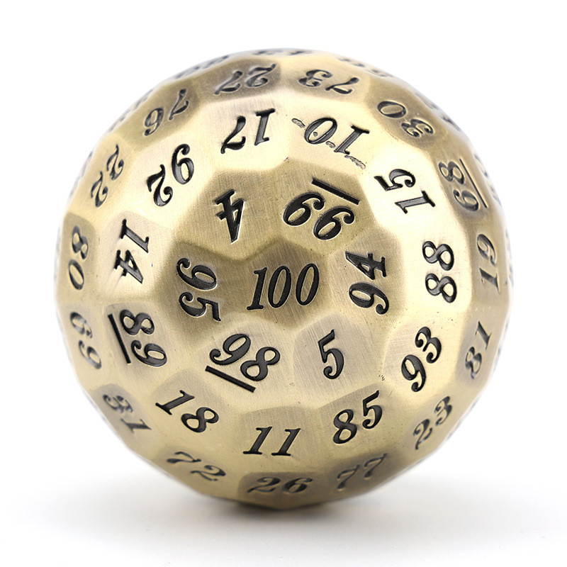 Berwarna Solid 100D Metal Dice Set Dungeon dan Dragon DND # RPG # COC
