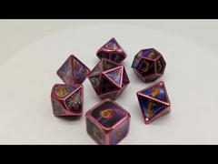 Polyhedron Black Metal DND Dice Kokoh Tidak Beracun Suhu Tinggi