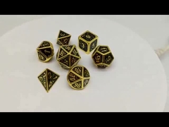 Polyhedron Black Metal DND Dice Kokoh Tidak Beracun Suhu Tinggi