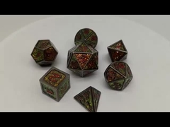 Polyhedron Black Metal DND Dice Kokoh Tidak Beracun Suhu Tinggi