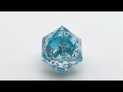 Lipos mengalir pasir resin dadu DND naga dan dungeon COC