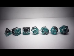 Blue Black Resin Dice Set Naga dan Dungeon