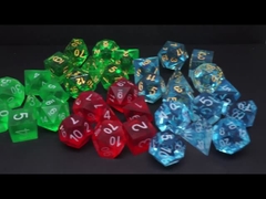 Set dadu resin multi-warna transparan#rpg#dnd#coc