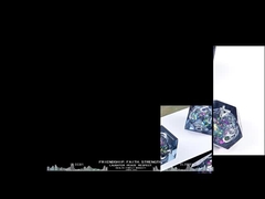 Biru-abu berkilau cair resin alami multi-wajah dadu suite naga dan dungeon dnd dadu